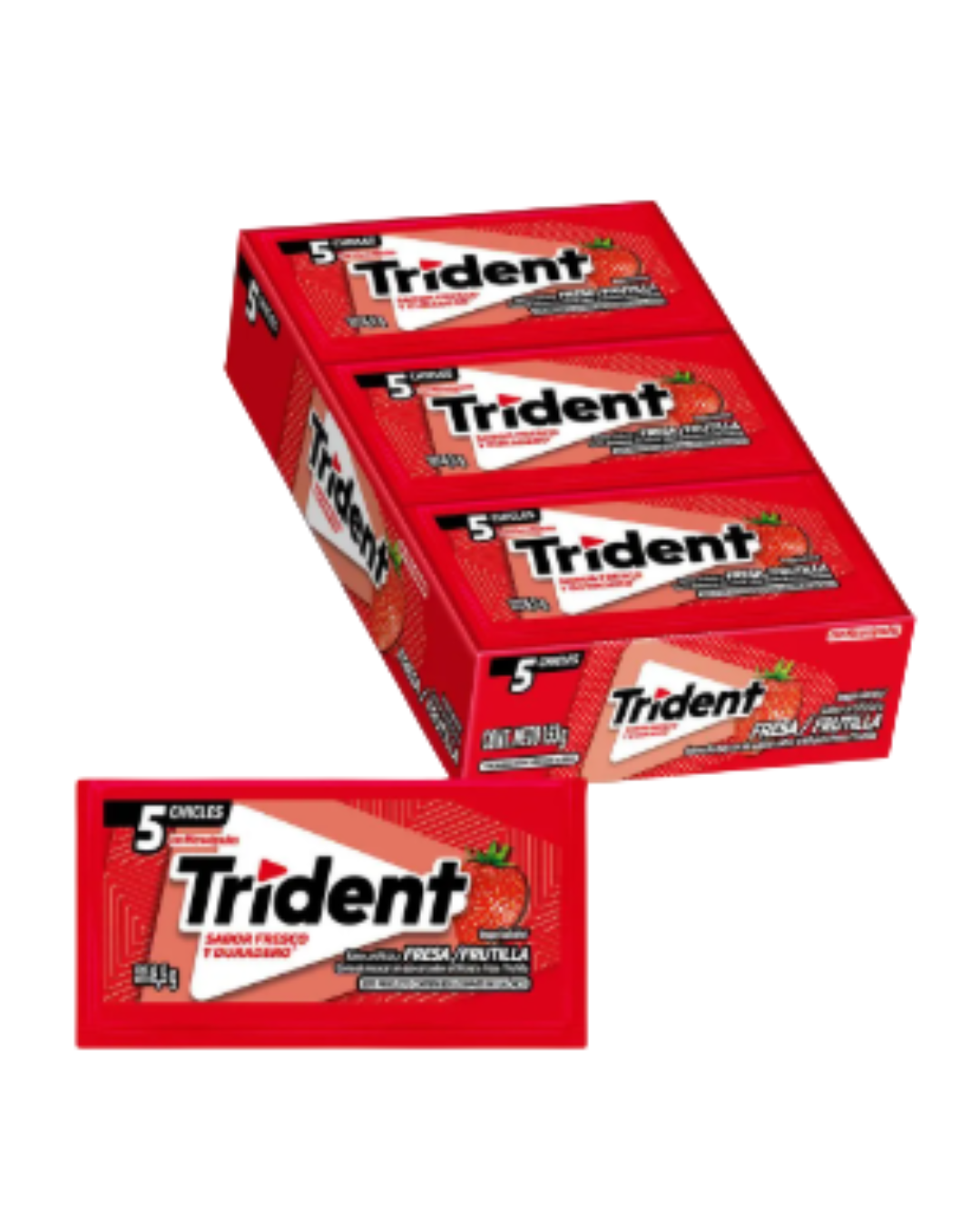 TRIDENT CHICLE X 18 UN. SABORES.