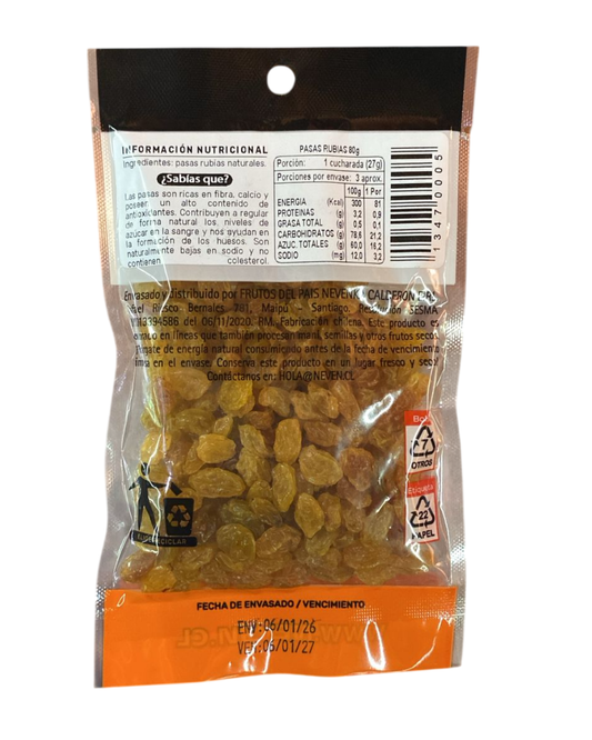 PASAS RUBIAS NEVEN 80GR.