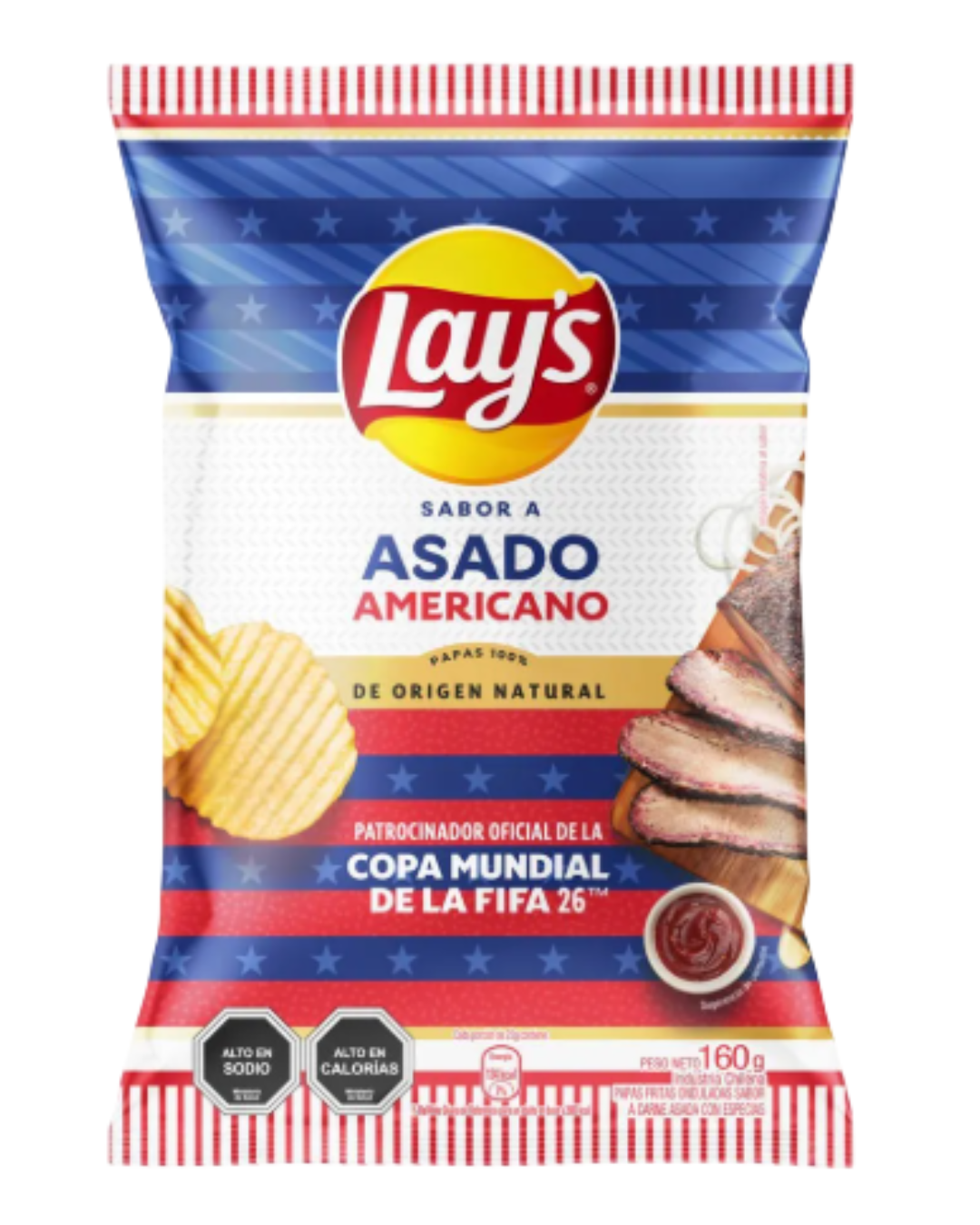PAPA LAYS ASADO AMERICANO 160GR.