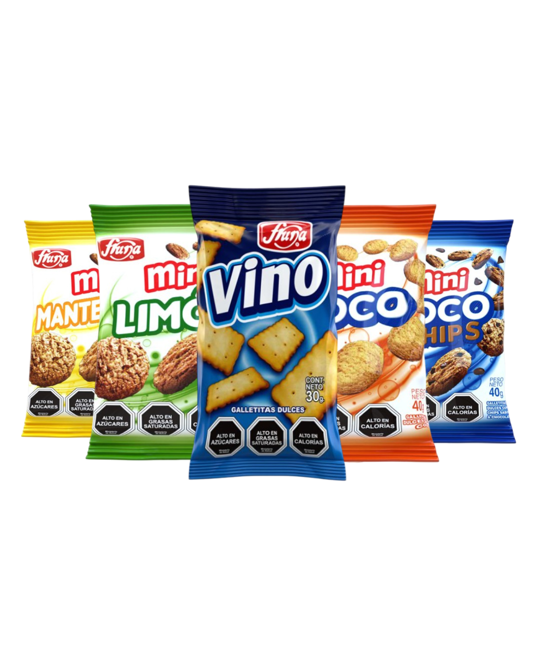 GALLETAS MINI FRUNA SURTIDAS X 10 UN.