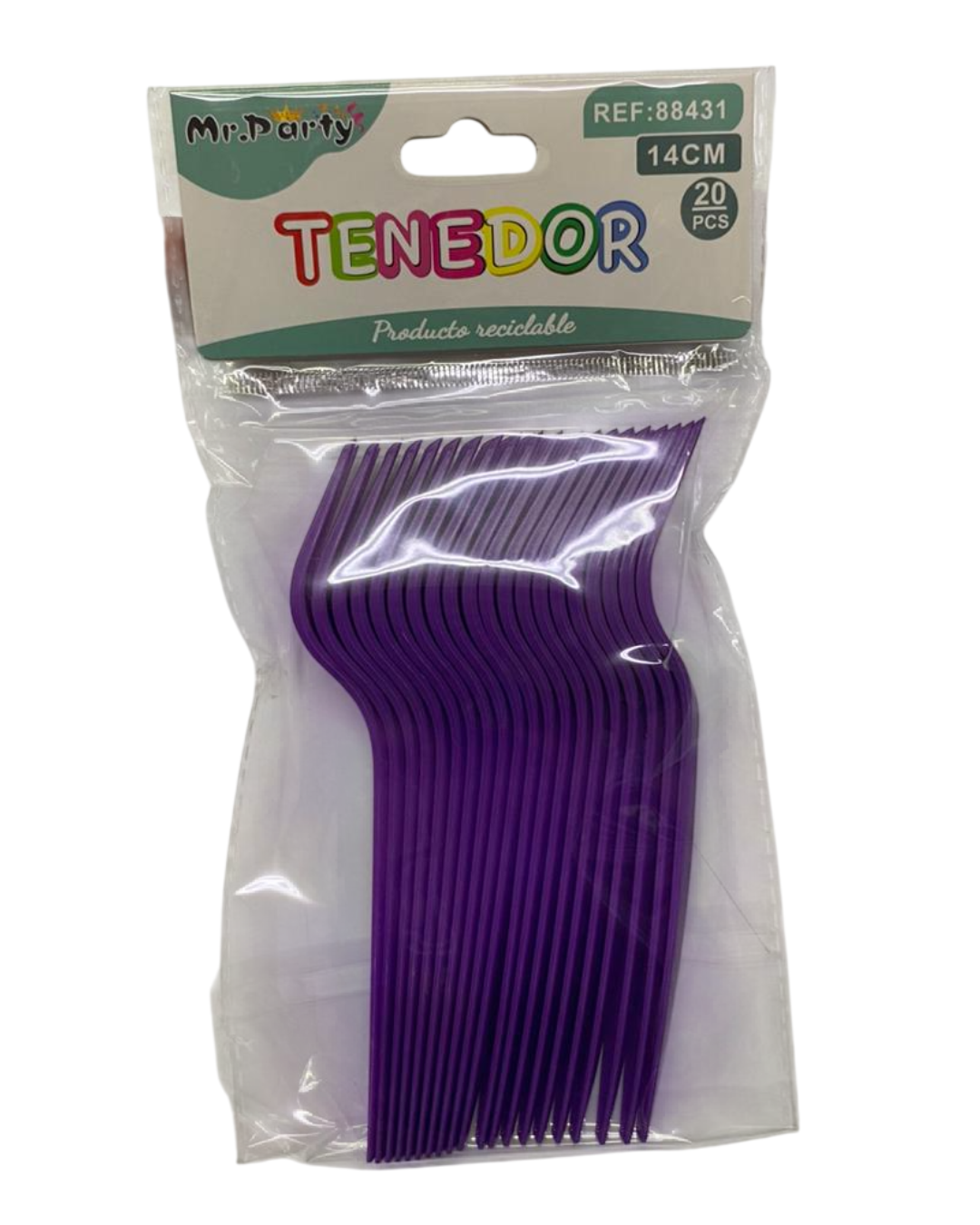 TENEDOR PLASTICO 14CM X 20UN.