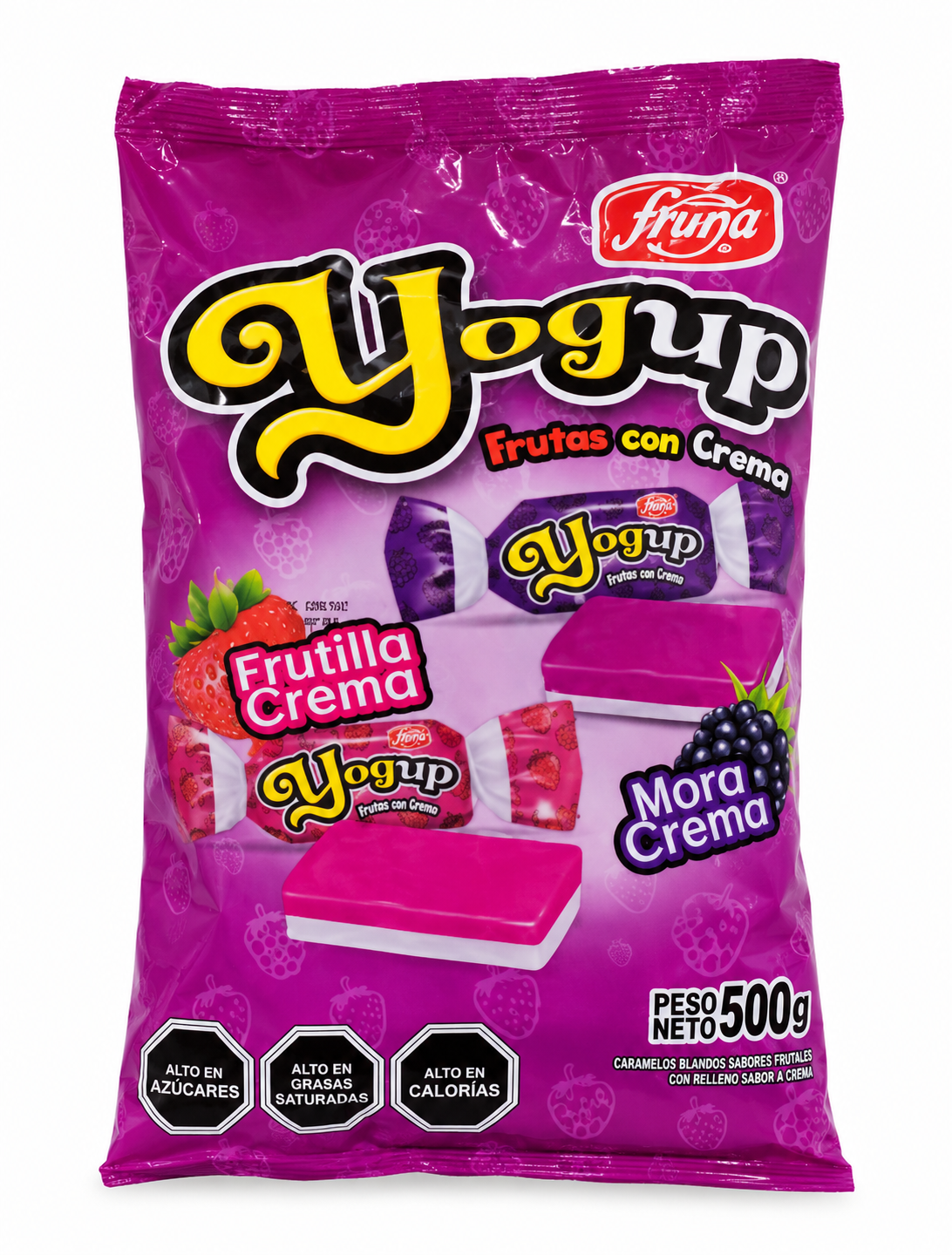 MASTICABLE YOGUP FRUTAS COIN CREMA 500 GR.