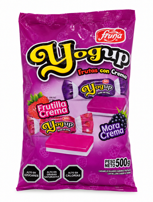 MASTICABLE YOGUP FRUTAS COIN CREMA 500 GR.