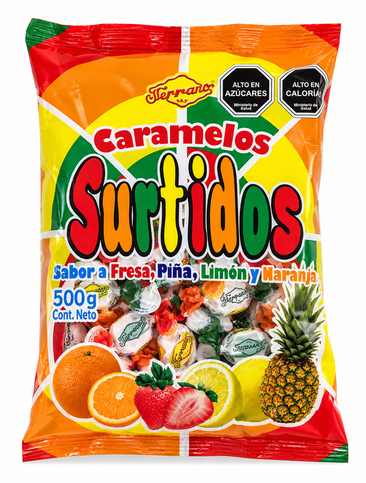CELOFAN SERRANO CARAMELOS SURTIDOS FRUNA X 100 UN.
