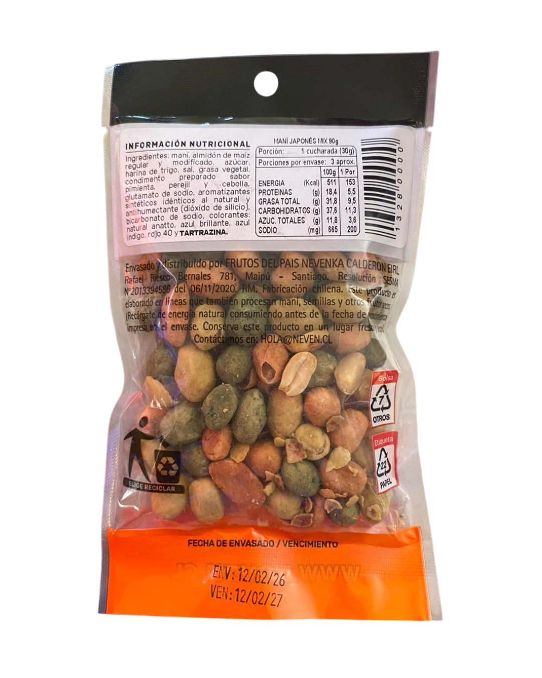 MANI JAPONES MIX NEVEN 90 GR.