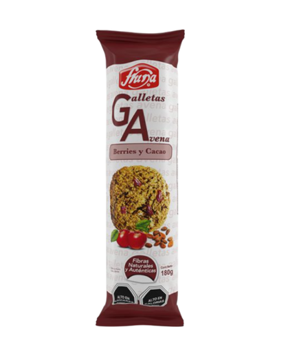 GALLETAS AVENA FRUNA 180 GR. SABORES.