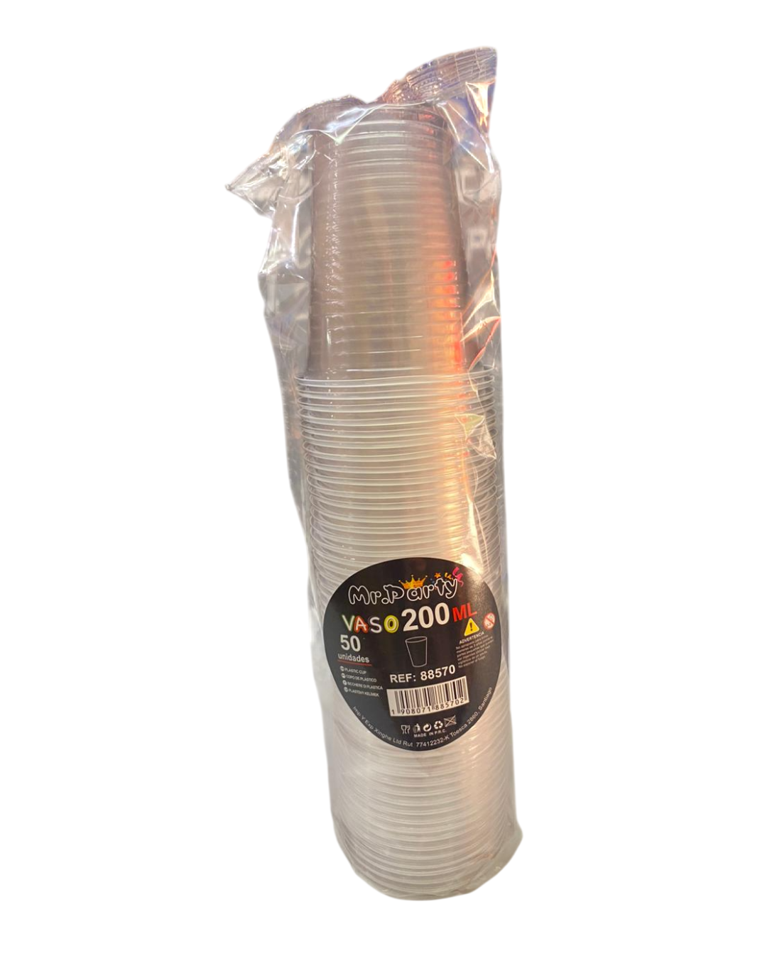 VASOS PLASTICOS X 50UN. COLORES.