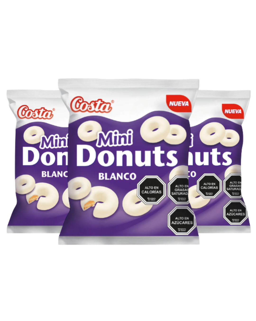 GALLETA MINI DONUT BLANCA X 10UN.