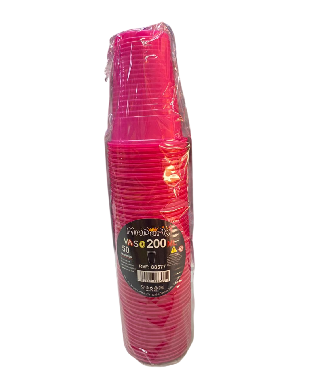 VASOS PLASTICOS X 50UN. COLORES.