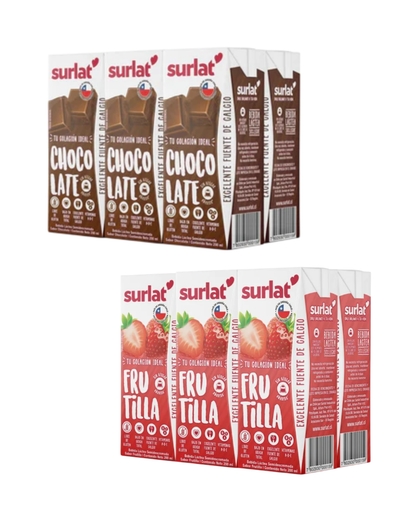 LECHE SURLAT PACK X 6UN. SABORES.