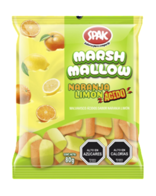 MARSHMALLOW NARANJA LIMON ACIDO SPAK 80GR.