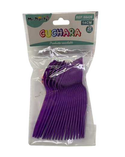 CUCHARA PLASTICA 14CM X 20UN.