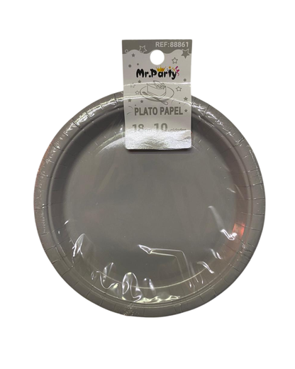 PLATO DE PAPEL 18CM X 10UN.