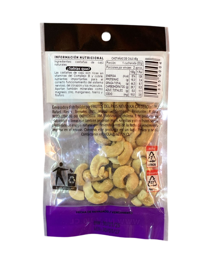 CASTAÑAS DE CAJU NEVEN 45GR.
