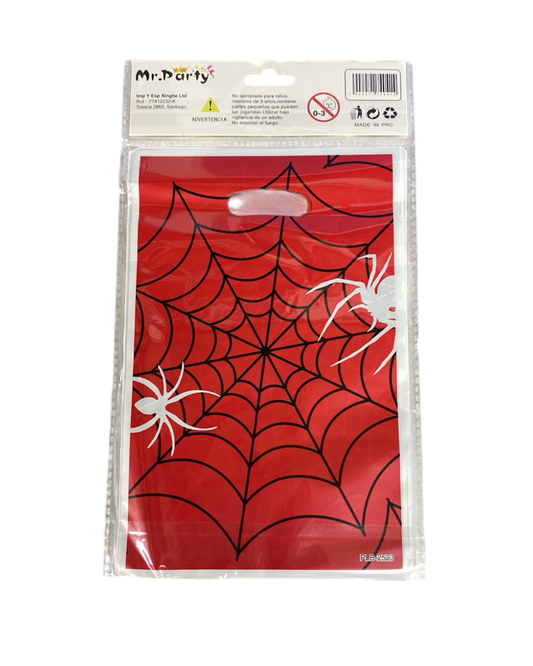 BOLSA DE DULCE TELA DE ARAÑA BICOLOR X 10UN.