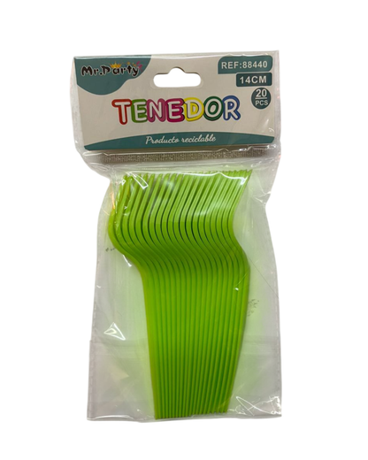 TENEDOR PLASTICO 14CM X 20UN.