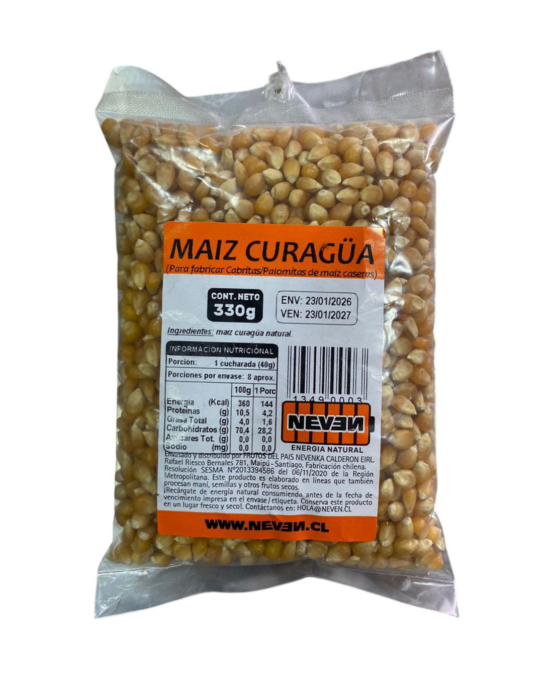 MAIZ CURAGUA NEVEN 330 GR.