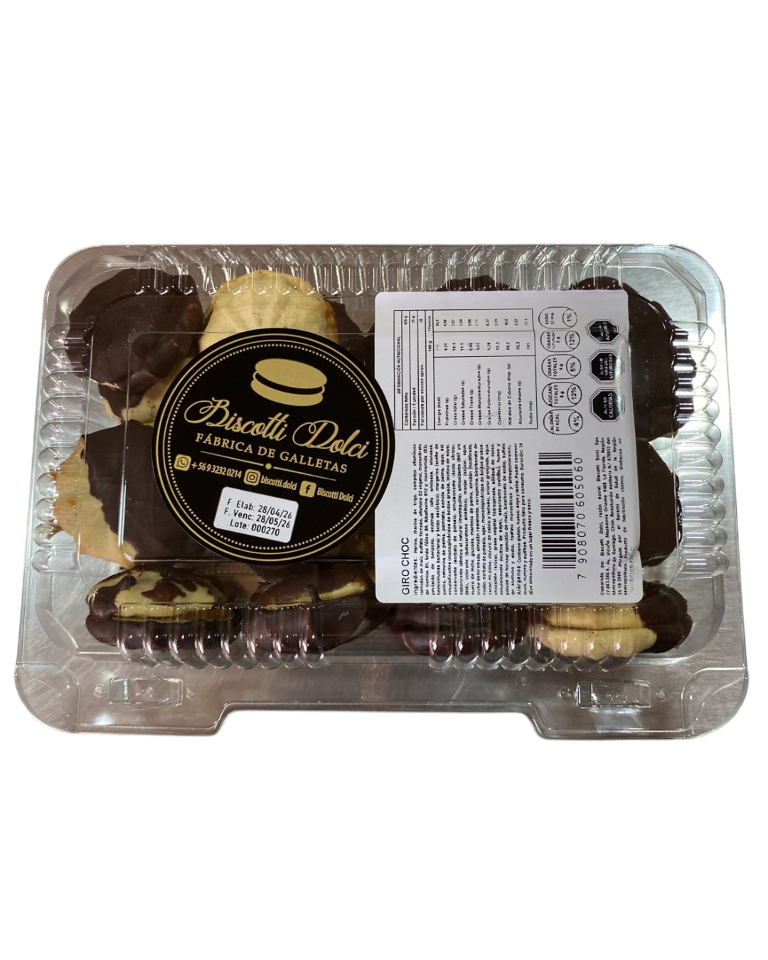 GALLETA GIROCHOC ARTESANAL X 20UN.