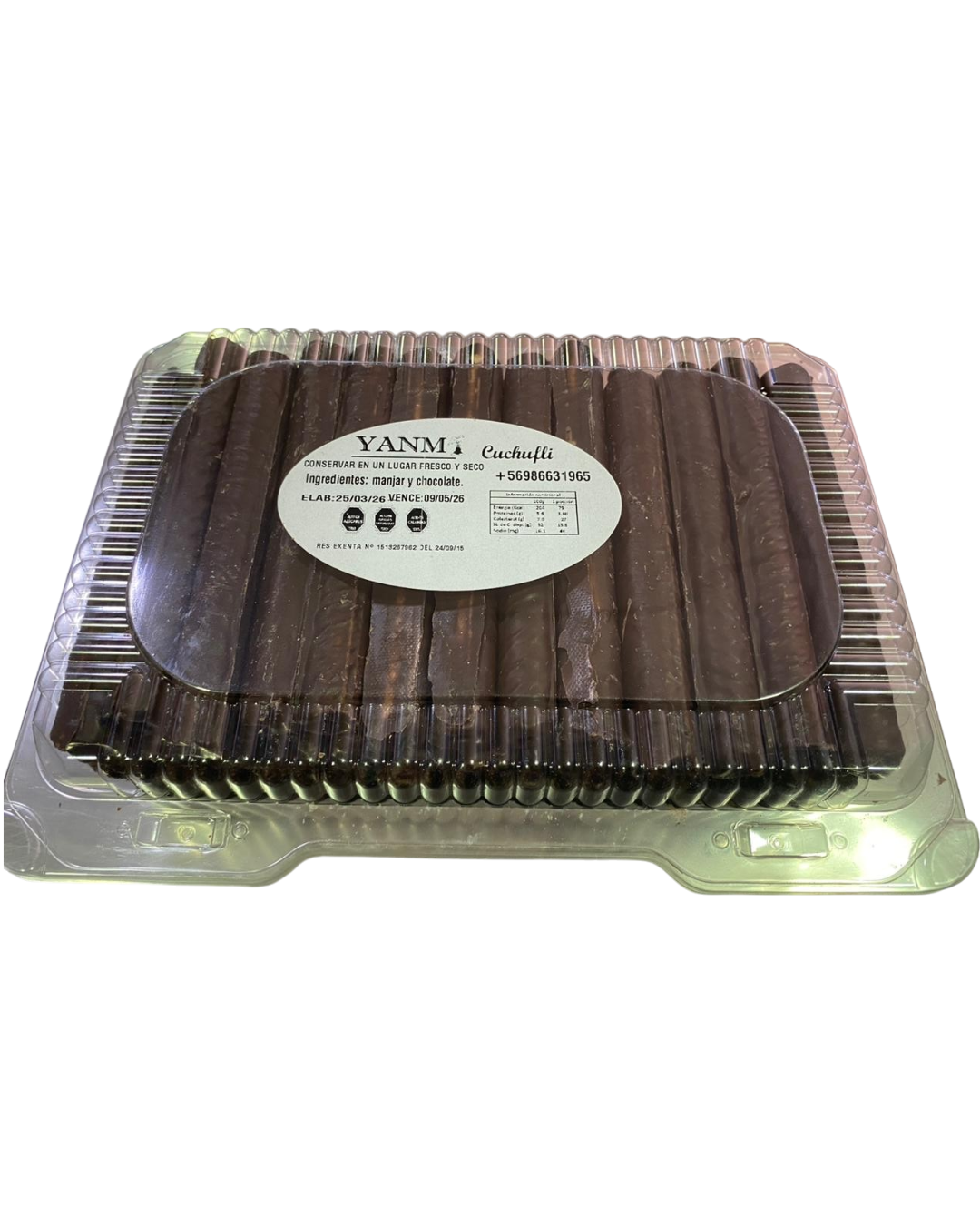 CUCHUFLI CHOCOLATE ARTESANAL X 50UN.