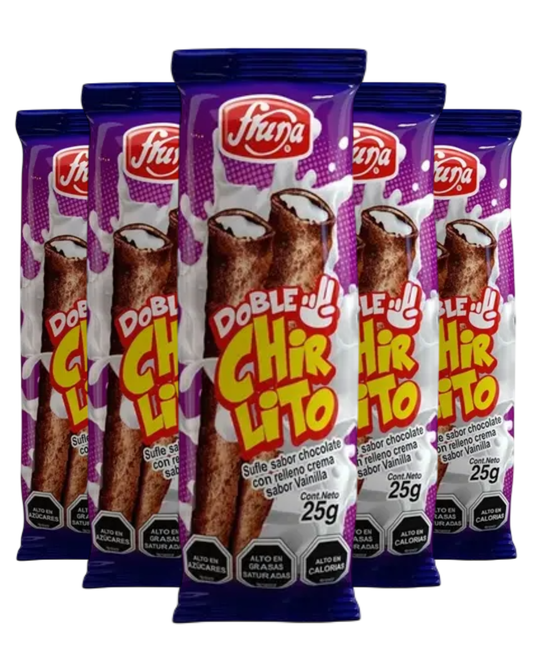DOBLE CHIRLITO CHCOLATE VAINILLA FRUNA X 40 UN.