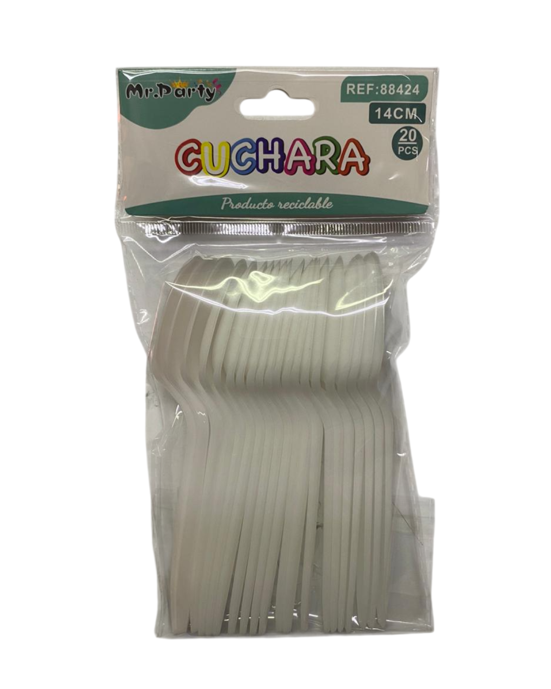 CUCHARA PLASTICA 14CM X 20UN.