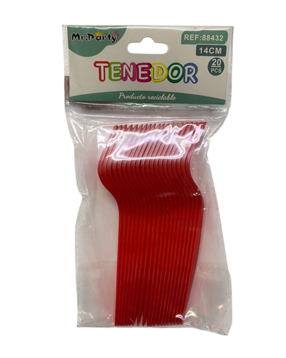 TENEDOR PLASTICO 14CM X 20UN.