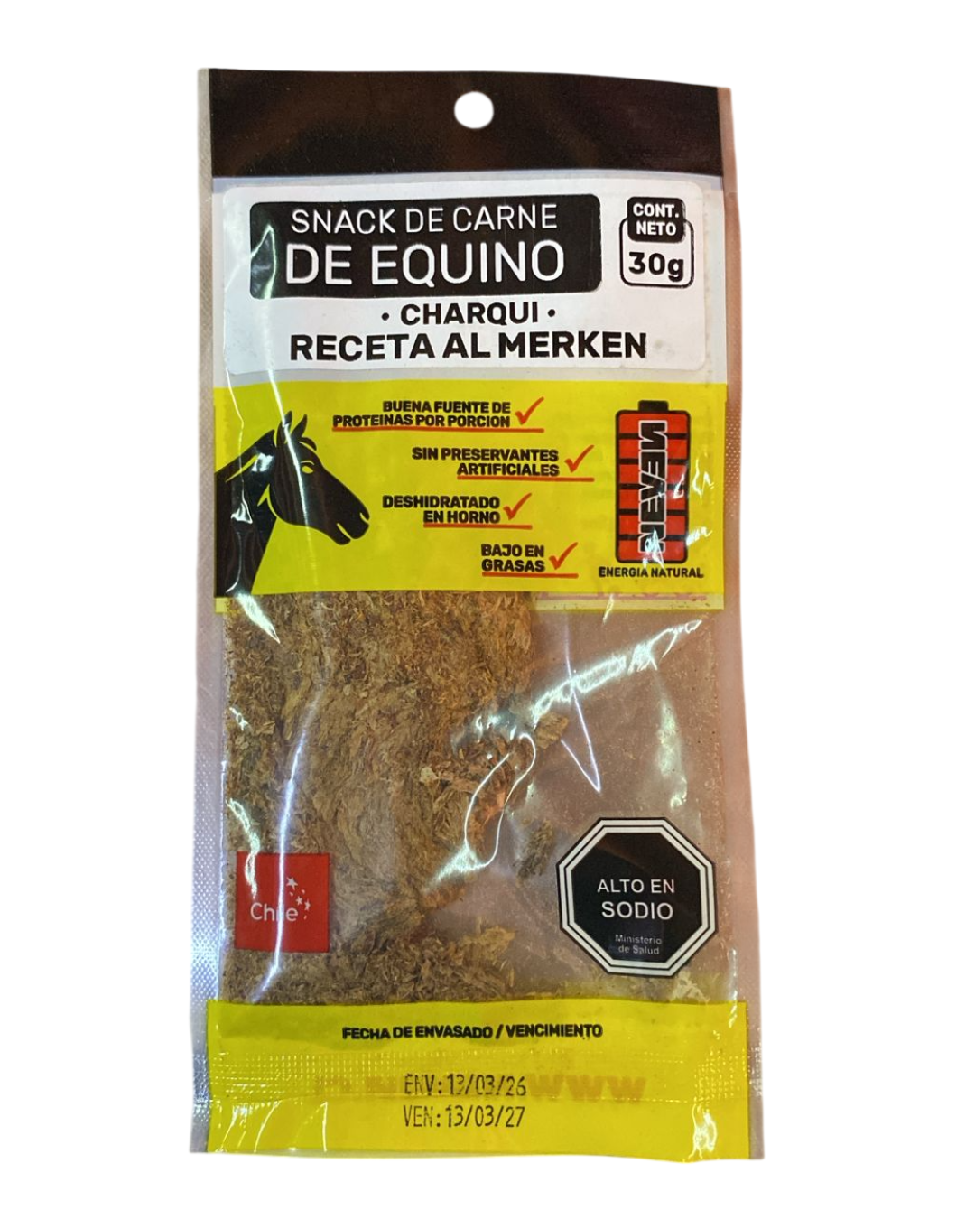 CHARQUI EQUINO AL MERKEN NEVEN 30 GR.