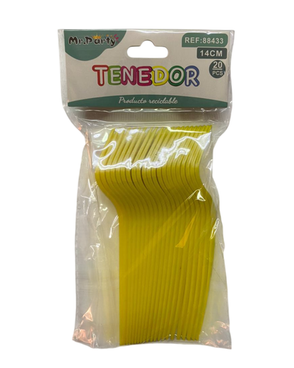 TENEDOR PLASTICO 14CM X 20UN.