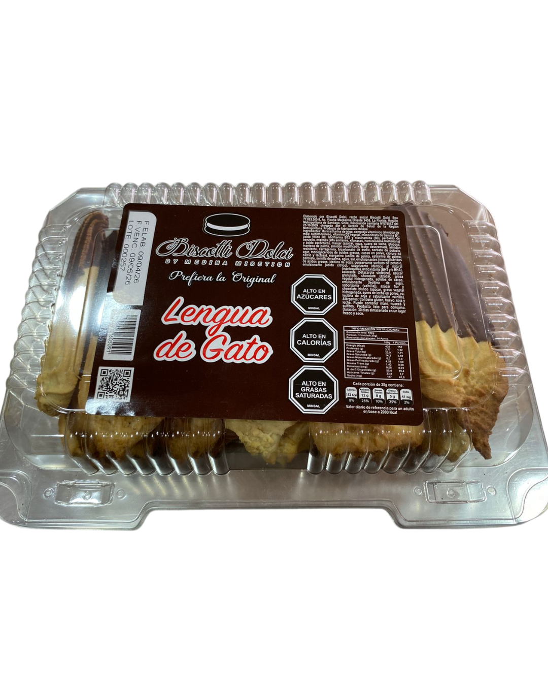 GALLETA LENGUA DE GATO ARTESANAL X 20UN.