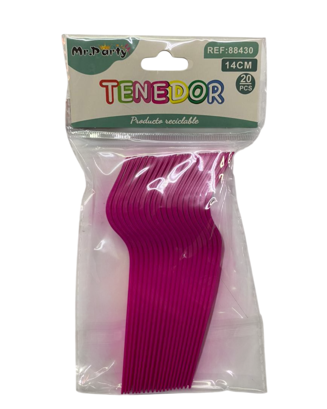 TENEDOR PLASTICO 14CM X 20UN.