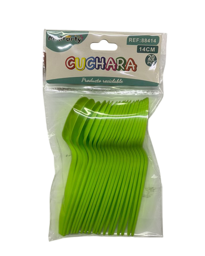 CUCHARA PLASTICA 14CM X 20UN.