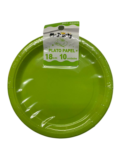 PLATO DE PAPEL 18CM X 10UN.