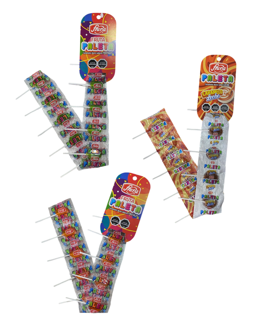 PALETA FRUNA DE TIRA X 10UN. SABORES.