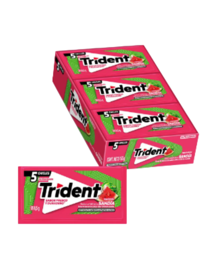 TRIDENT CHICLE X 18 UN. SABORES.
