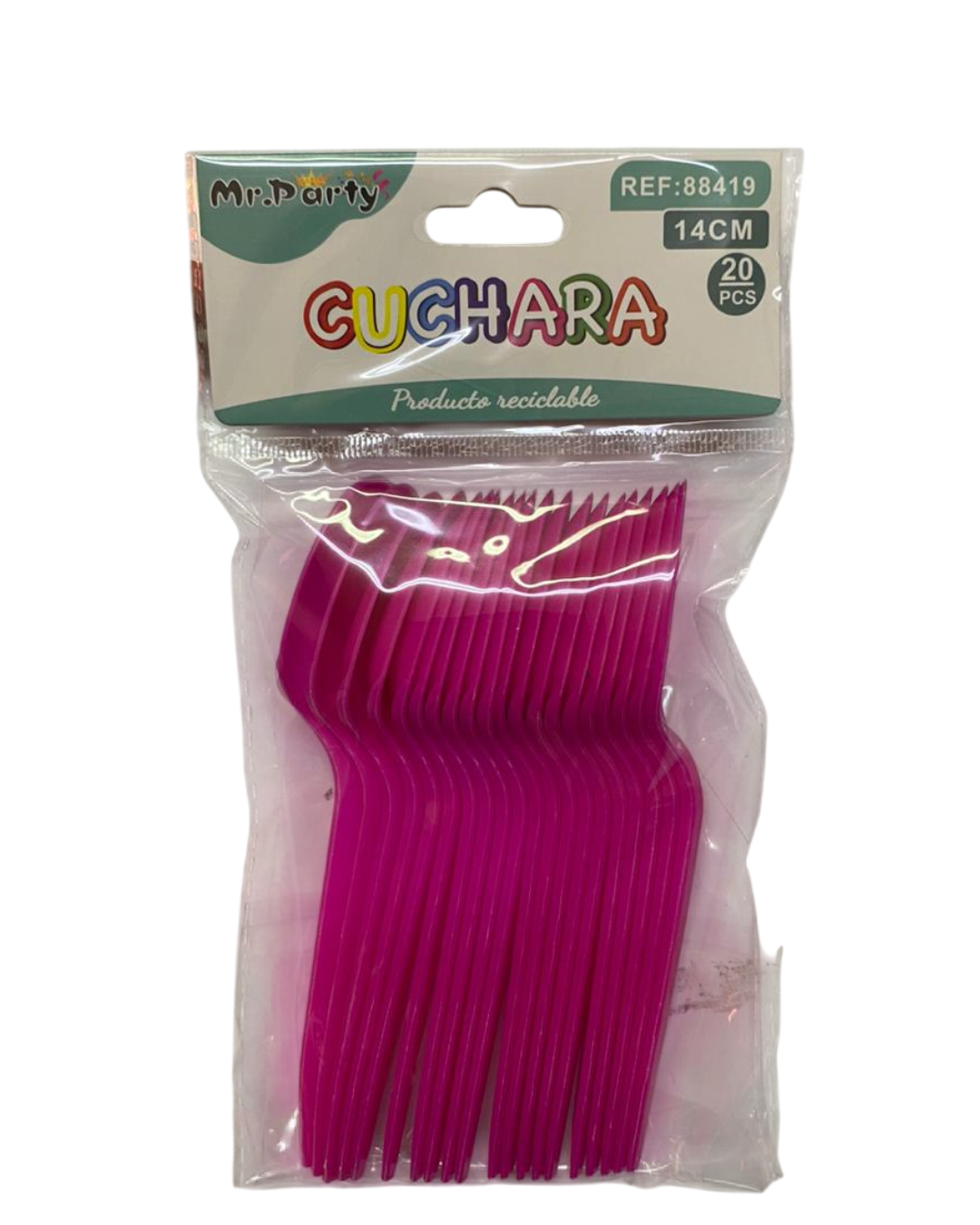 CUCHARA PLASTICA 14CM X 20UN.