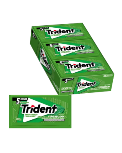 TRIDENT CHICLE X 18 UN. SABORES.