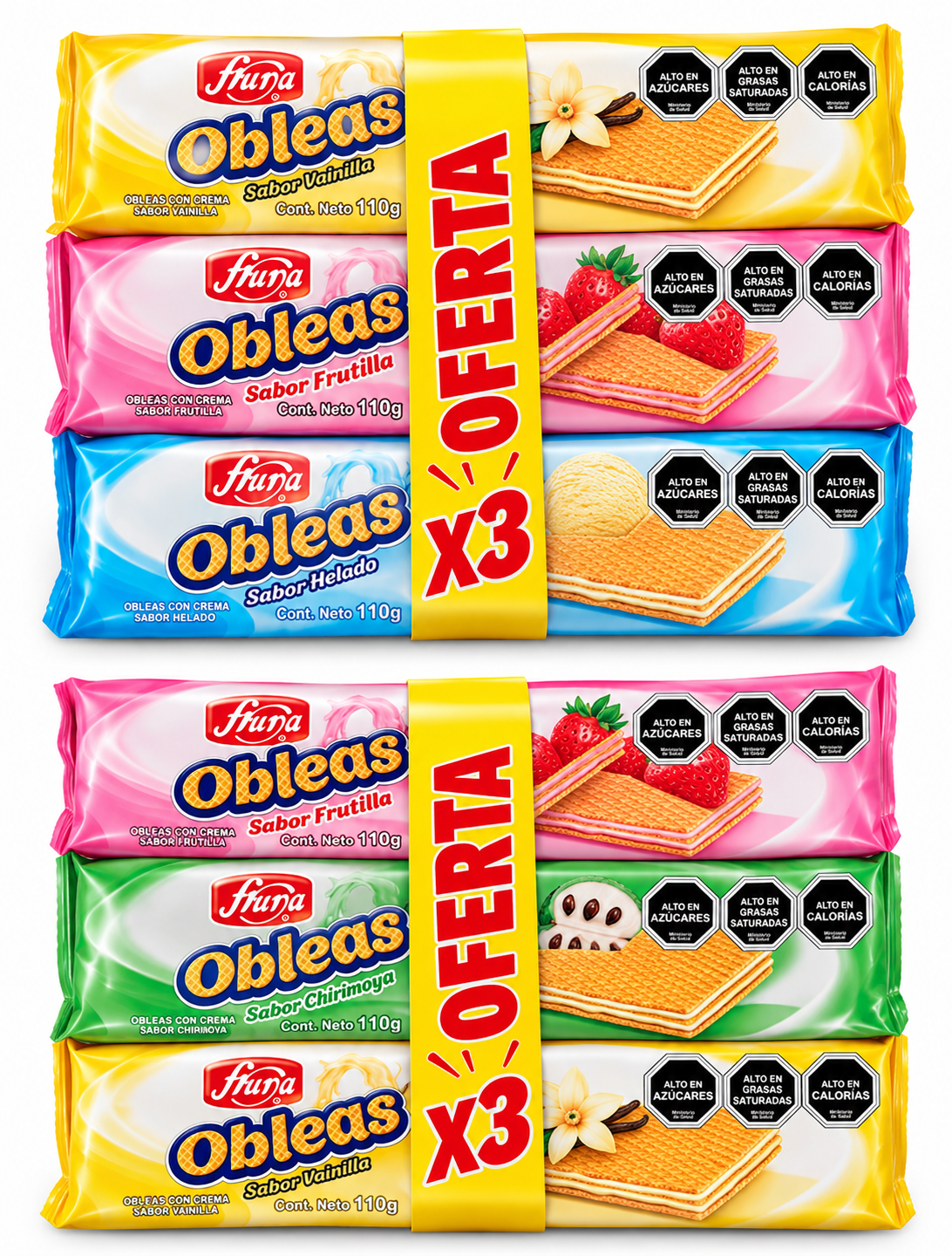 MARIBEL GRANDE OFERTA X 3 UN. SURTIDA FRUNA