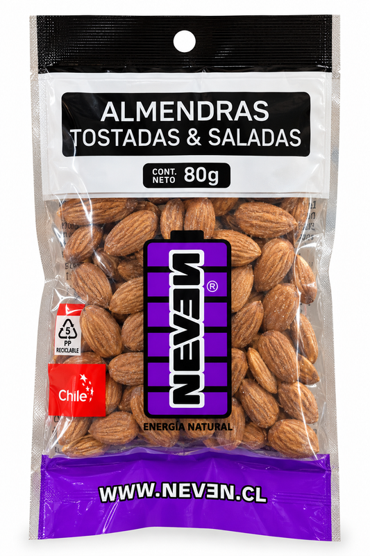 ALMENDRAS TOSTADAS Y SALADAS NEVEN 80 GR.